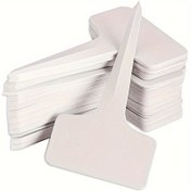 Resim 100 Adet Dayanıklı T-Şekilli Bahçe Etiketleri - İç ve Dış Mekan Bahçeleri, Fidanlık, Çiftlikler için Hava Koşullarına Dayanıklı Plastik Bitki İşaretleri - Yazması Kolay, Paslanmaz, Yeniden Kullanılabilir, Su Geçirmez 