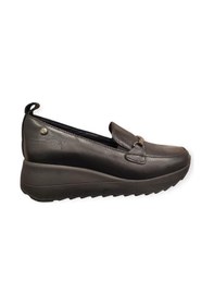 Resim Mammamia D25ka-3565 Dolgu Taban Deri Kadın Ayakkabı Siyah 