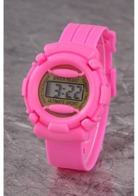 Resim Plcdjt022r04 Çocuk Pembe Dijital Kadran Silikon Kordon Kol Saati 