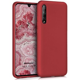 Resim Matte Silicone Huawei Y8p Kılıf Kırmızı 