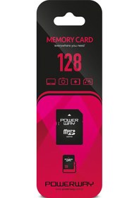 Resim Powerway 128 GB MicroSDHC Hafıza Kartı + Adaptör 