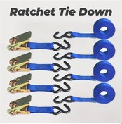 Resim Hightower Mavi 4 Adet Polyester Ağır Hizmet Ratchet Bağlama Kayışı 180in 