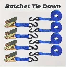 Resim Hightower Mavi 4 Adet Polyester Ağır Hizmet Ratchet Bağlama Kayışı 180in 