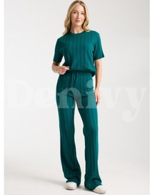Resim Çizgili Relax Fit İkili Takım Dnv-000019 Zümrüt Yeşili 