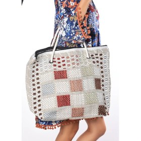 Resim Kuzgun Ticaret Ajda Renkli Plaj Çantası - Lisinya 