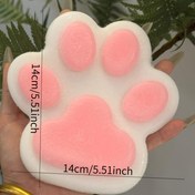 Resim Dayanıklı Kauçuk Kemirme Oyuncağı Köpekler İçin - Pembe Pati Baskılı Peluş Tasarım, Küçükten Büyük Irklara Uygun, Eğlenceli ve Güvenli Oyun Zamanı, Sevimli Hayvan Aksesuarı 