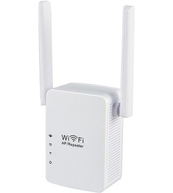 Resim 300mbps Wifi Sinyal Güçlendirici, İki Antenli Ev Kullanımlı Repeater, Ap Modu Desteği, Beyaz Avrupa Standartı 
