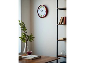 Resim Akıllı Durak 36 cm Kırmızı Çocuk Odası Duvar Saati 