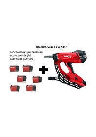 Resim Hilti GX3 Yeni Nesil Gazlı Çivi Çakma Tabanca + 6 Kutu 27MX Çivi + 6 Kutu GC42 Gaz Tüpü 