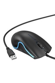 Resim YAMAN MARKET HOCO GM19 RGB LED Işıklı Kablolu Optik Mouse-(5775) - LZFT1152-6037 