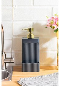 Resim 13139 Lisbone Süngerlik Hazneli Banyo Ve Mutfak Sıvı Sabunluk 550ml Açık Gri 