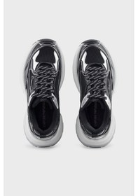 Resim Emporio Armani Bayan Ayakkabı Ew003056 Af19766 Mc372 Siyah-gümüş Siyah-gümüş 
