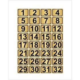 Resim Metal Kapı,Masa,Dolap Numarası 10Cmx15Cm 32 Adet (1…32) (429037525) 