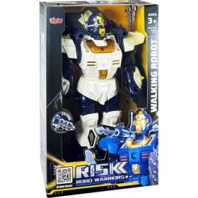 Resim Vardem Işıklı ve Müzikli Roket Atan Pilli Savaşçı Robot 35CM 