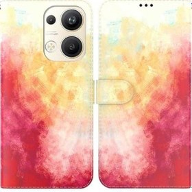 Resim Wondernest Telefon Suluboya Reno9 Pro+ Oppo Kılıfı Katlanır Desenli Deri 