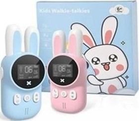Resim Xj11 Rabbit Çocuk Walkie Talkie Blue-Pink 