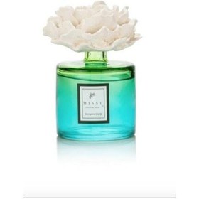 Resim Missi Turkuaz Silindir Şişe Geceyarısı Çiçeği Kokulu Gül Taşlı Oda Kokusu 500 ML 