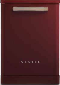 Resim Vestel BM 5001 Retro 5 Programlı 12 Kişilik Bulaşık Makinesi Bordo 