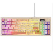 Resim Everest KB-79 Silent Pro Bej-Pembe-Turuncu Sessiz Rgb Türkçe Q Membrane Oyuncu Klavyesi 