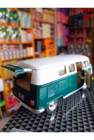Resim OYUNCAKSAHİLİ Volkswagen Çekbırak 1962 Model Lisans Minibüs Vosvos Bus Klasik Koleksiyon Microbüs Yeşil 