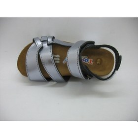 Resim Toddler 01223 Doğal Deri Mantar Taban Füme Sandalet 21-25 Füme 