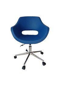Resim Çalışma Sandalyesi Döküm Süngerli Mavi Suni deri 