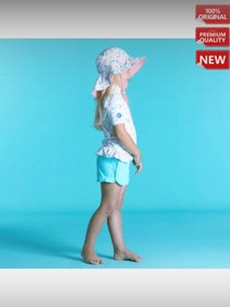 Resim OverPazar Lab Bebek Uv Korumalı Şapka - Pembe / Çiçek Baskılı 
