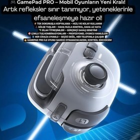 Resim Coofbe Profesyonel 400Mah Type-C Girişli Mobil Oyun Kolu Telefon Joystick Telefon Ateş Tetik Gamepad Joystick 