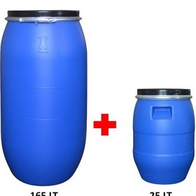 Resim Plastik Varil Seti - 1 Adet 165 Lt. + 1 Adet 25 Lt. Bidon 