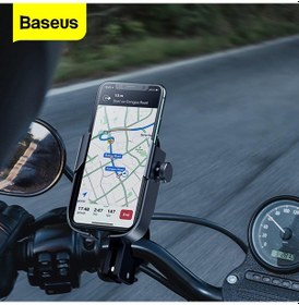 Resim Baseus Motosiklet Telefon Tutucu Destek Moto Bisiklet Dikiz Aynası Gidon Standı Montaj Scooter Motorlu Bisiklet Telefon Tutucu - 