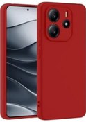 Resim Adige Xiaomi Redmi Note 14 Uyumlu Kılıf Biye Silikon Kırmızı 