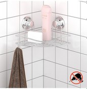 Resim Teknotel Tek Katlı Vakumlu Banyo Duş Köşe Rafı Krom Dm250 Krom 