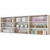 Resim Kenzlife hazır mutfak orela crd 060*150*22 mutfak banyo dolabı kapaksız raflı 
