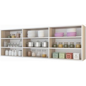 Resim Kenzlife hazır mutfak orela crd 060*150*22 mutfak banyo dolabı kapaksız raflı 