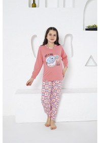 Resim Estiva 24460 Kız Çocuk Uzun Kollu Pijama Takım SOMON 