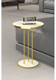 Resim Orta Sehpa Ve Zigon Sehpa Terra Set Gold Krem Diğer 