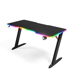 Resim Karr Gaming Thunder RGB Aydınlatmalı 140x65 CM Oyuncu Masası Siyah 