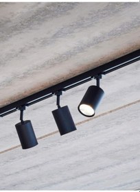 Resim Mylights Siyah Üçlü 1 Mt Ray Spot Gün Işığı Ampullü Hareketli Avize Aydınlatma Panasonık Ampullü 