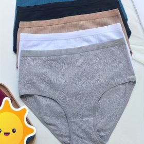 Resim 5 adet Kadın Yüksek Bel İç Çamaşırı - Nefes Alabilen Kaburga Tasarımı, Karın Kontrolü, Düz Renkler (Bej, Beyaz, Açık Mavi, Siyah, Kahverengi), Rahat Uygunluk, Günlük Giyim İçin Yüksek Bel İç Çamaşırı, Karın Kontrolü İç Çamaşırı, Minimalist İç Çamaşırı, Yumuşak Dokulu İç Çamaşırı 