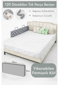 Resim Miralay Yeni Nesil Yatak Bariyeri 120 CM Gri Yıldız 