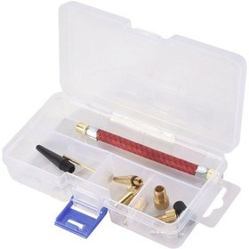 Resim Xurunkeji 12 Adet/takım Hava Yatağı Pompası Hortum Adaptörü Nozul Vanası Hava Hortumu Şişirme İğneleri Bisiklet Pompası Şişirme Konnektörü Bisiklet Aletleri 