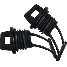 Resim Dayanıklı İki Parçalı Kayak Tahliye Tıpası - Sızdırmaz Tasarımlı Dişli Tekne Tahliye Tıpası, Kano ve Balıkçı Botları için Kolay Kurulum, Standart Tahliye Delikleri ile Uyumlu - Tatlısu & Tuzlu Su Kullanımı İçin İdeal, Şık Tapa Tasarımı, Sağlam Yapı 