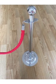 Resim Fors Bayrak Kadife Halatlı Krom Pirinç Bariyer 