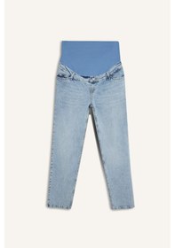 Resim Defacto Straıght Fıt Beli Lastikli Bilek Boy Jean Yıkamalı Hamile Pantolon H2077ax26smnm39 