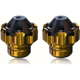 Resim Tongdashop Golden 2 Adet Cnc Alüminyum Motorcycle Fork Cups - Kaydırmaz & Sarsıntı Emici Atv Ve Elektrikli Scooter Uyumlu 