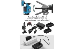 Resim Çift Batarya 360° 16 Köşe Otomatik Hizalama Tripod'lu Lazer Metre Hizalama 