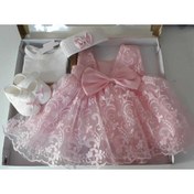 Resim biyan collection Kız Bebek Mevlüt Takımı Gelinlik Abiye Elbise Bebek Doğum Baby Shower Hediyesi 