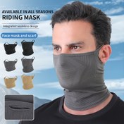 Resim Yazlık dört mevsim evrensel spor trendi nefes alabilir örgü dikişsiz hafif ter önleyici güneş koruma dağ bisiklet motosiklet balaclava erkek kadın asma kulaklıklı hızlı kuruyan güneş maskesi atkı 