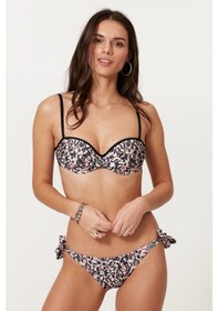 Resim Pierre Cardin Straplez Dolgulu Bikini Takım 217367 Pembe Leopar 