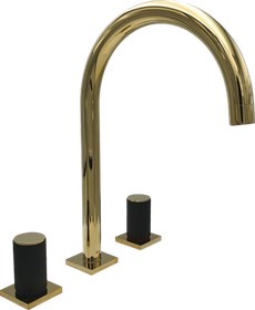 Resim Pure Elagate Gold Üç Delikli Lavabo Armatürü Elg-104 